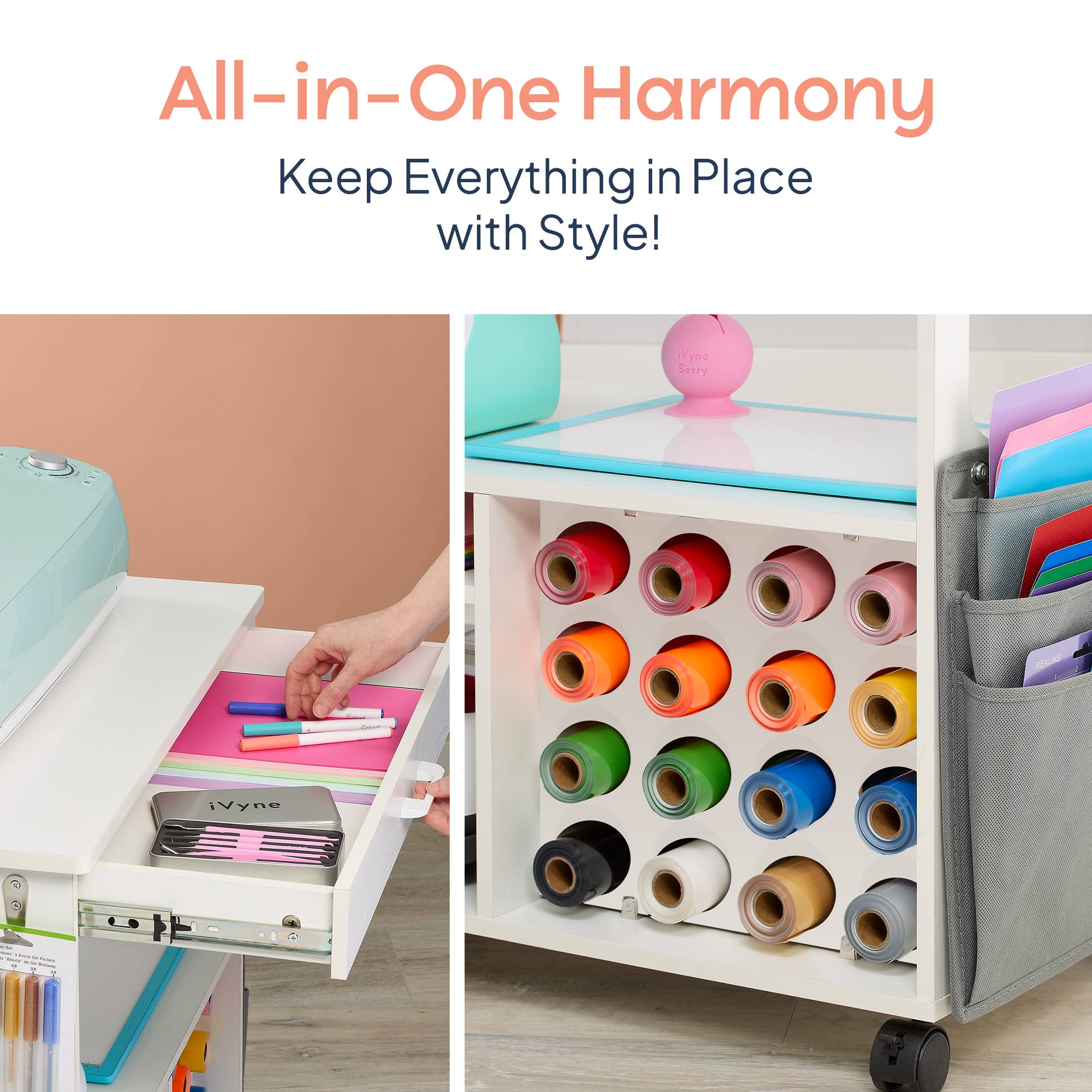 iVyne - Wholesale Craft Supplies - Vinyl Cart organizer - For Cricut crafters3