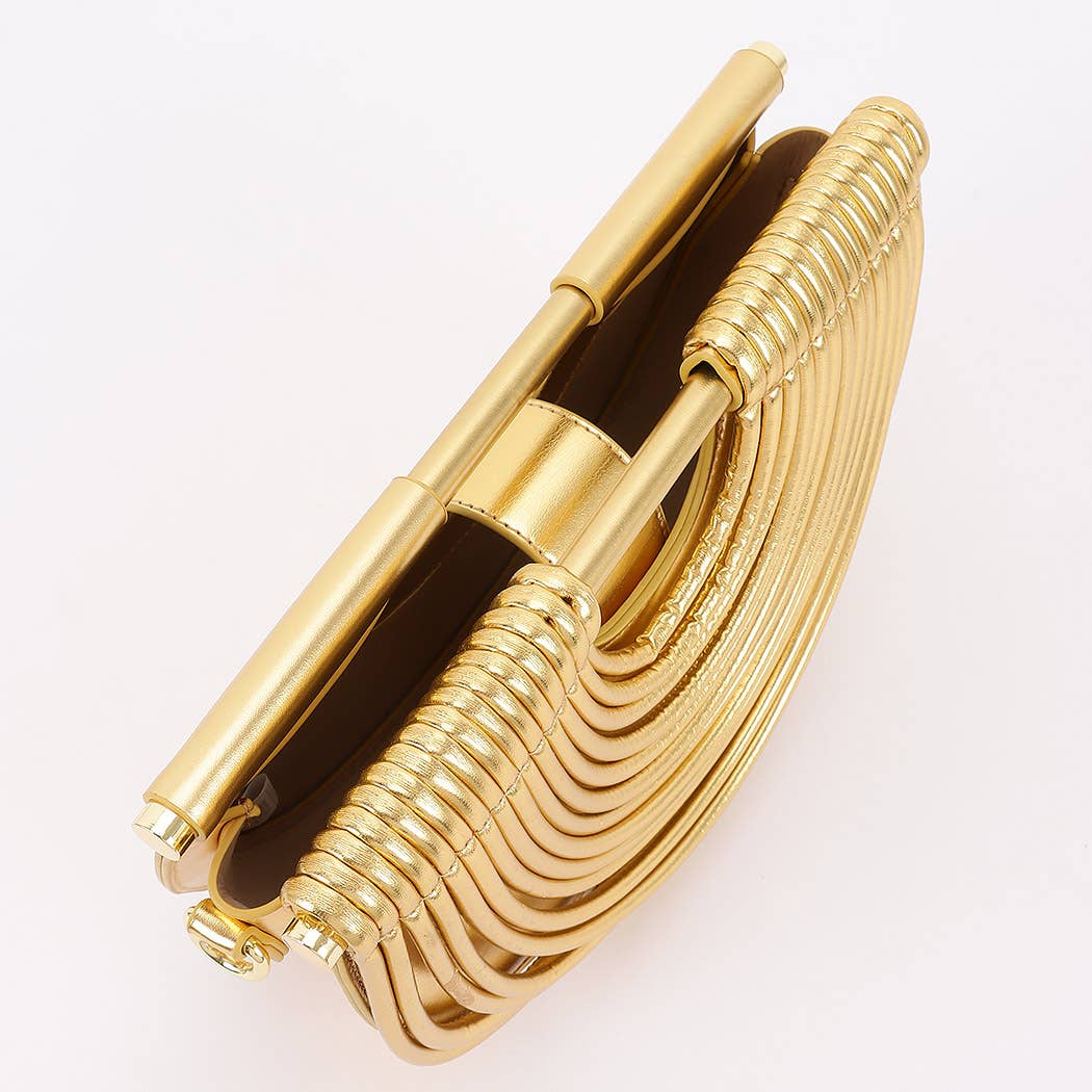 3AM BY H&D ACCESSORIES - Wholesale Crossbody Bag - Women's - Metallic Faux Leather Noodle Bag6