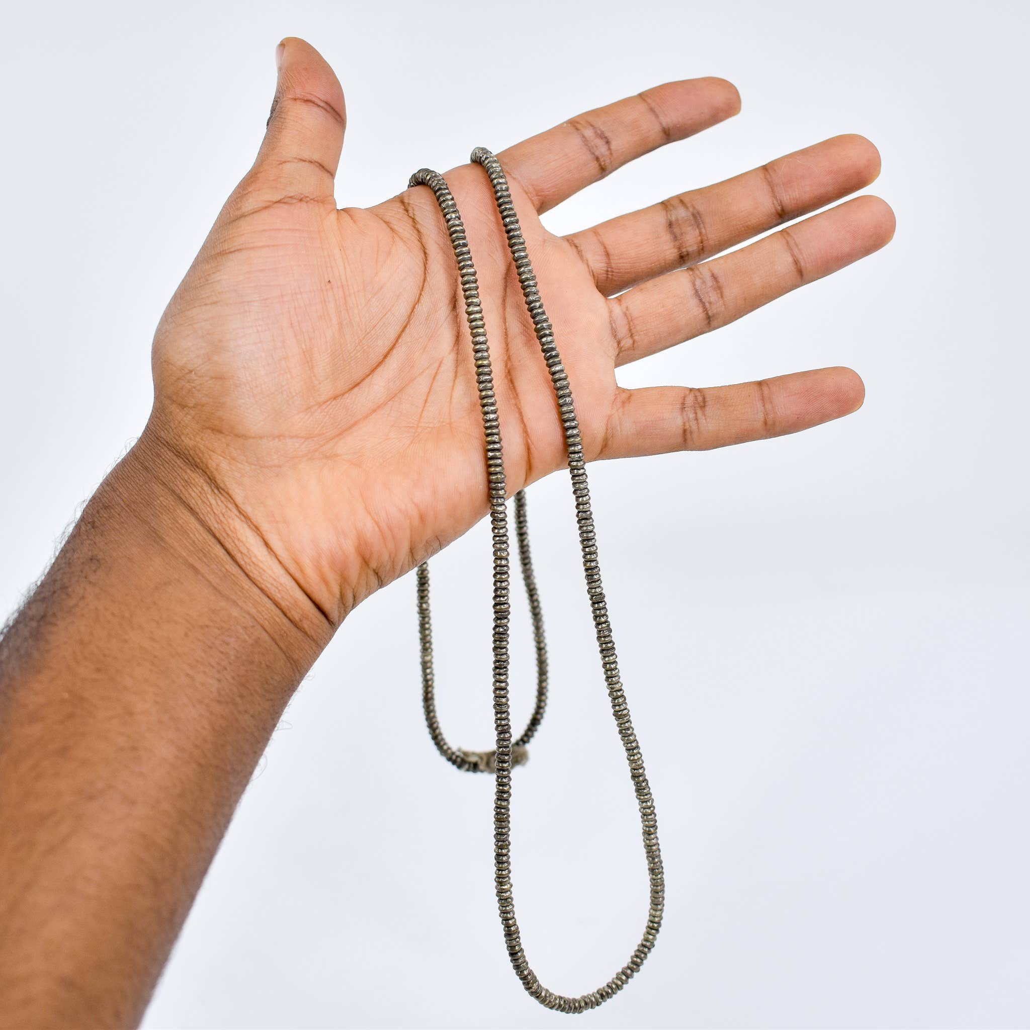 Africa Direct - Wholesale Beads - Silver Metal Heishi Beads Ethiopia4