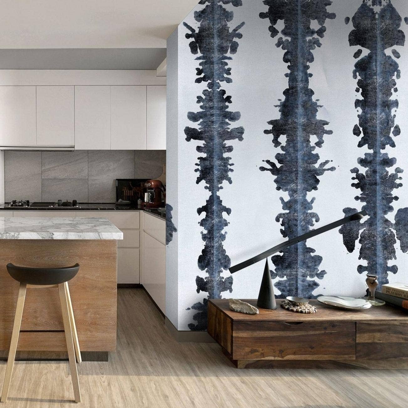 Wallpapers4Beginners – wholesale Tapetrulle – Svartvita bläckfläckar tapet9