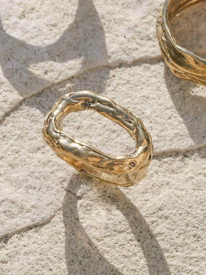 Offener Ring aus Cinder Gold für den Großhandel von Dea Dia