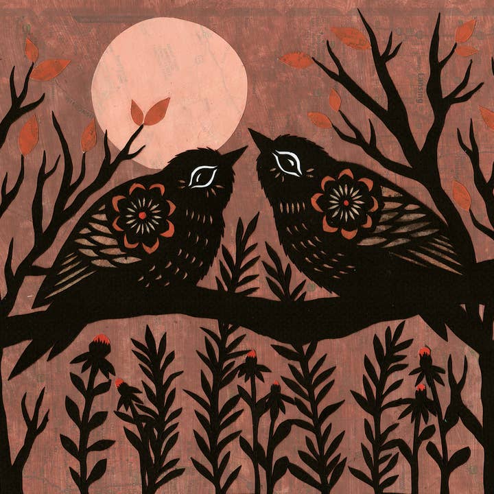 Fall's Last Leaves - 8 x 10 inch Cut Paper Art Print for wholesale by Rural Pearl: Cut Paper Art by Angie Pickman