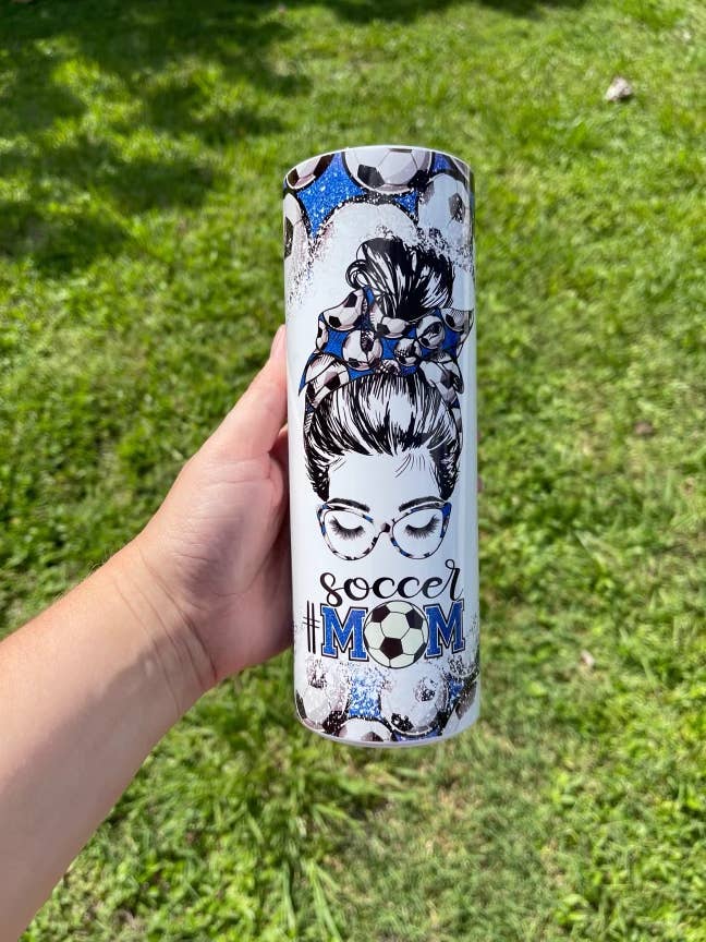 #SoccerMom Blue for wholesale by Kerri's Custom Creations
