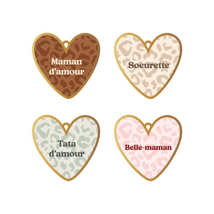 Print Your Love - Wholesale Christmas Decoration - Leopard print heart Christmas bauble1