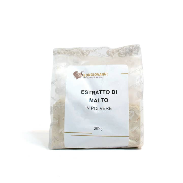Molino Bongiovanni - Venta al por mayor Preparados para pan - Extracto de malta en polvo para productos horneados - 250 g