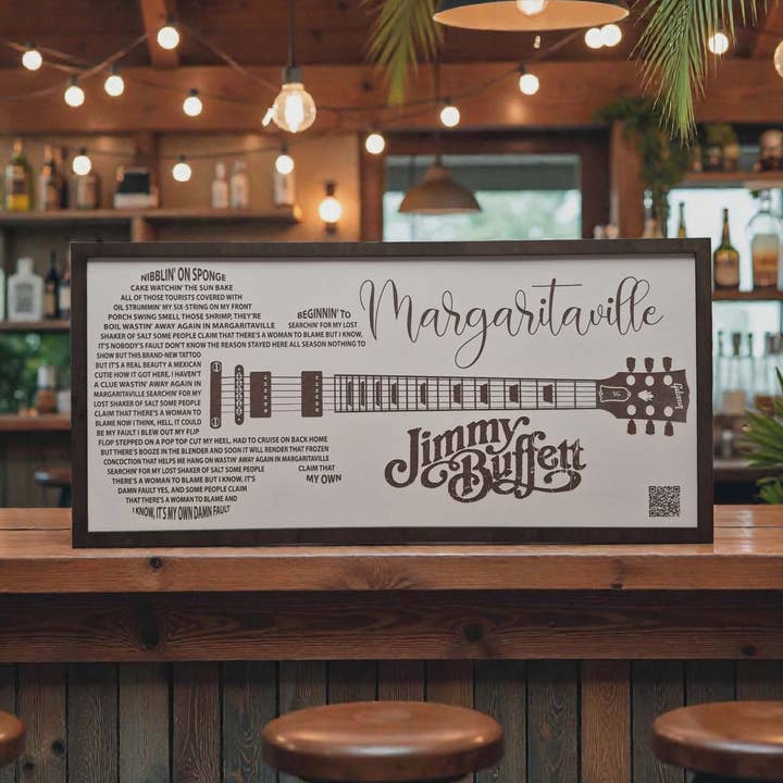 Jimmy Buffet, Margaritaville, bar, music, unique, western for wholesale by Crates Etc