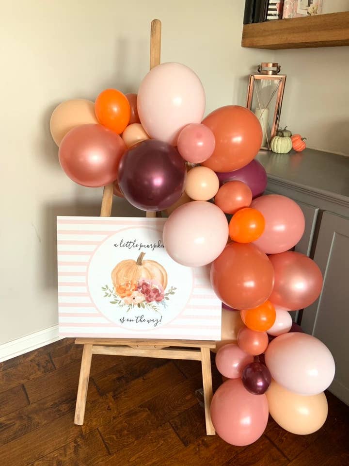 Kit ghirlanda di palloncini autunnali Blush Little Pumpkin | 4 piedi per la vendita all'ingrosso da parte di Hullaballoons