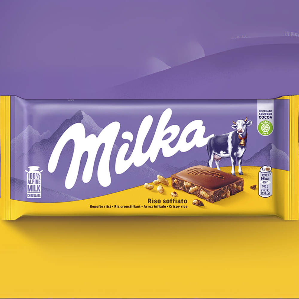 123bonbon - Wholesale Chocolate Bar - MILKA - Milk chocolate and puffed rice - 2 x 0.22 lb1