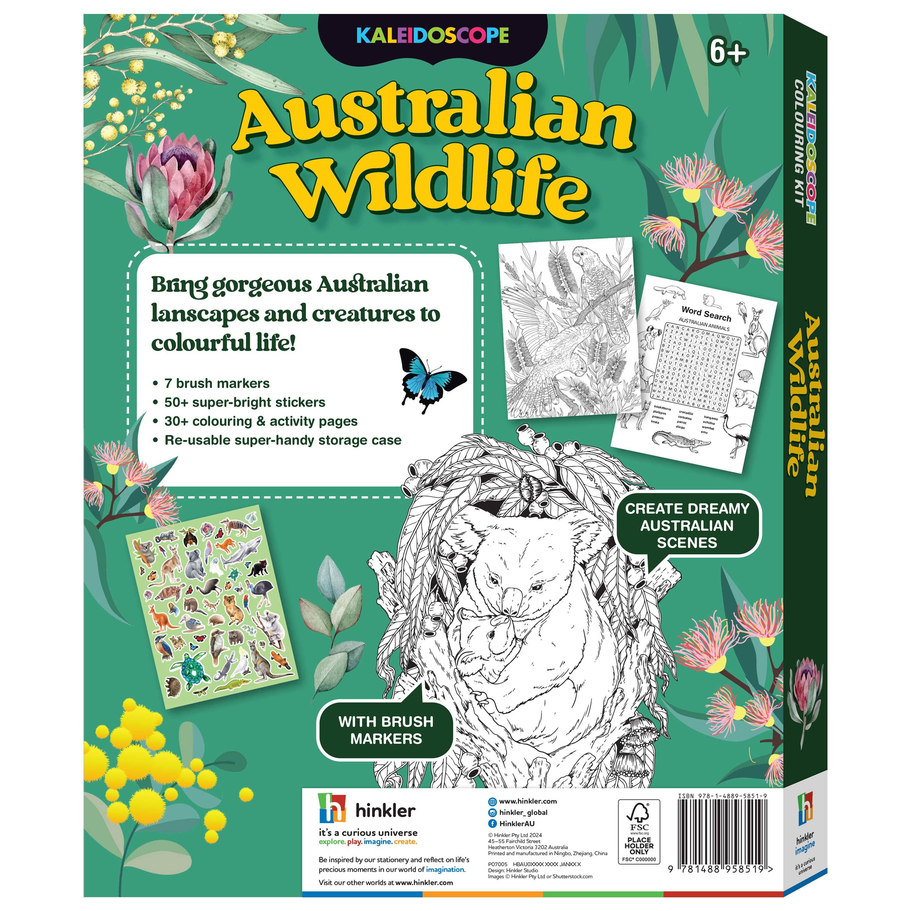 Hinkler Australia - Wholesale Coloring Book - Kids & Baby - Kaleidoscope Colouring Australian Wildlife Kit4