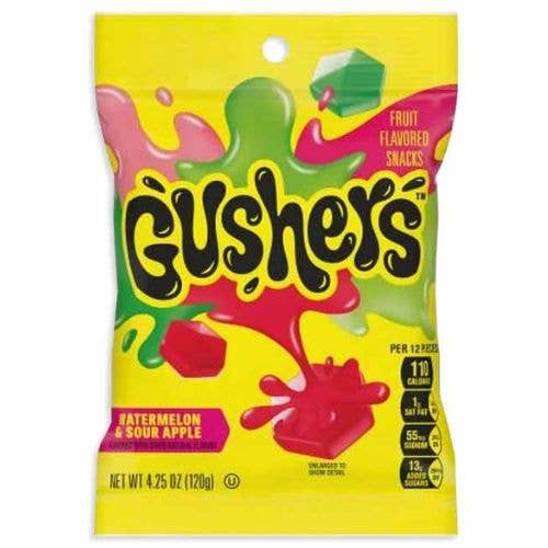 Gushers Watermelon Sour Apple 4.25oz - 12ct for wholesale by I Got Your Candy
