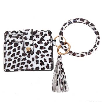 Nina Credit Card Wallet Keychains Leopard - Modern and Chic Boutique