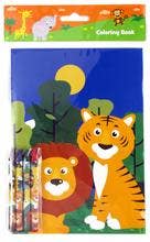 Tiny Mills – wholesale Målarbok - Barn och baby – Zoo Jungle Safari Djur Målarböcker med kritor Party10