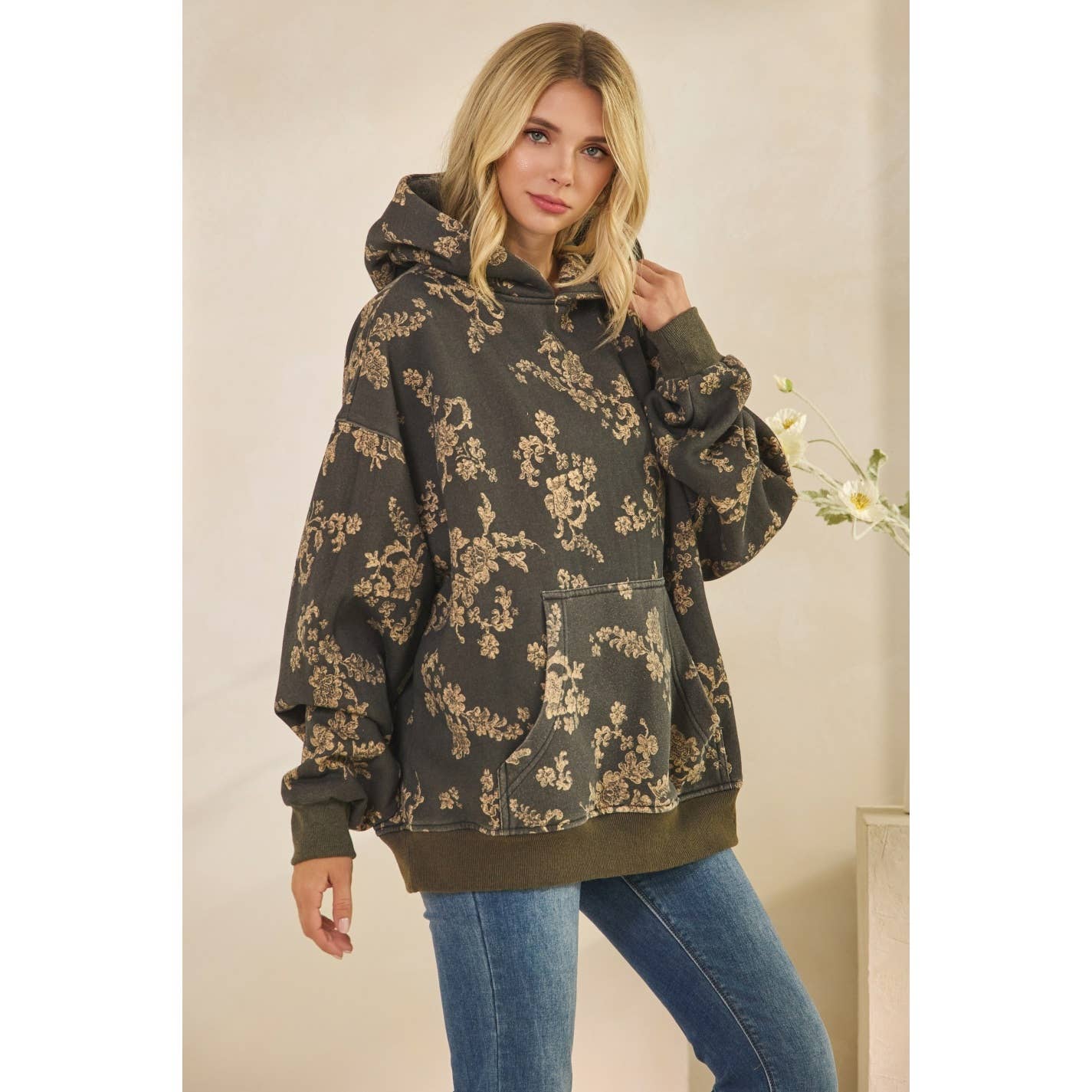 Veveret – wholesale Hoodie - Dam – Tryckt fleecehuvtröja1