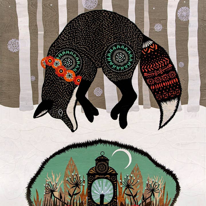 Impression artistique sur papier découpé, 11 x 14 pouces, A Kind of Paradise In Your Mind pour la vente par Rural Pearl: Cut Paper Art by Angie Pickman