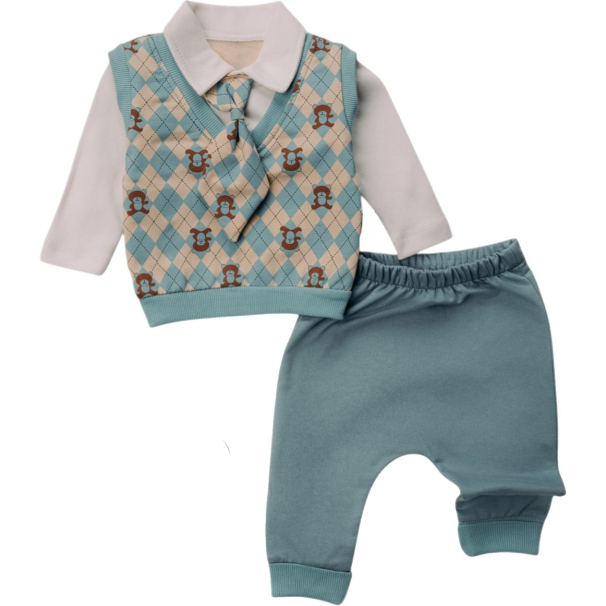 Cheeky Nomads - Wholesale Clothing Set - Baby - 2-piece baby outfit with tie made of organic cotton2