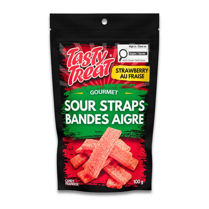 Sour Straps Mini Strawberry 100g for wholesale by Tasty Treat