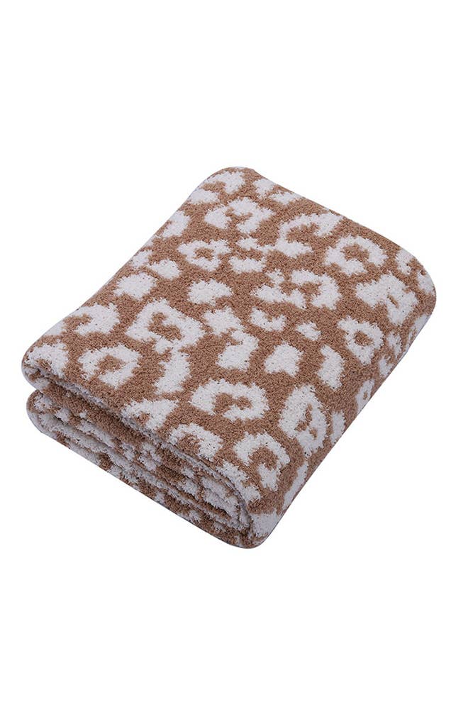 UNISHE - Wholesale Throw Blanket - Leopard Knit Plush Blanket MOQ 3pcs ZZKF3847