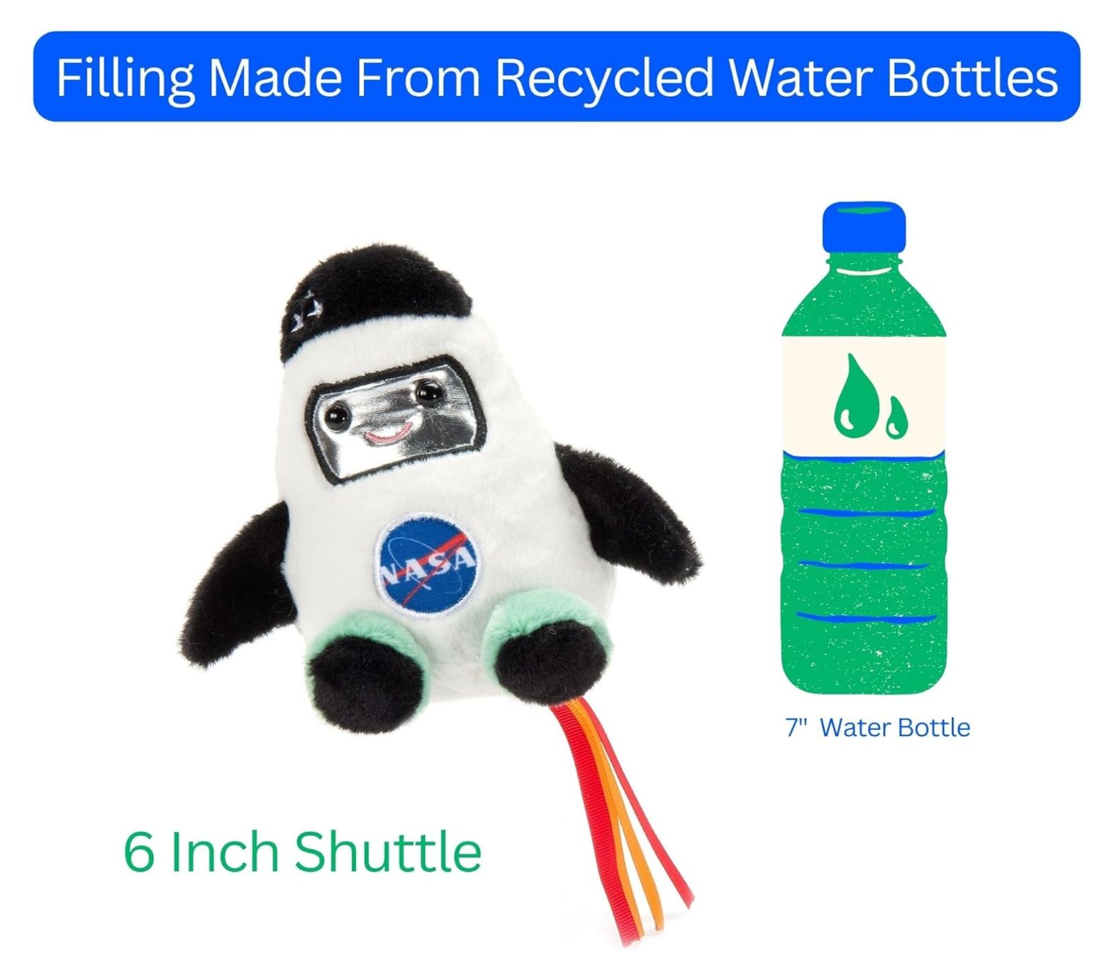 The Petting Zoo - Wholesale Stuffed/Plush Toy - Kids & Baby - 6'' (14cm) Nuggetz Space Rocket4