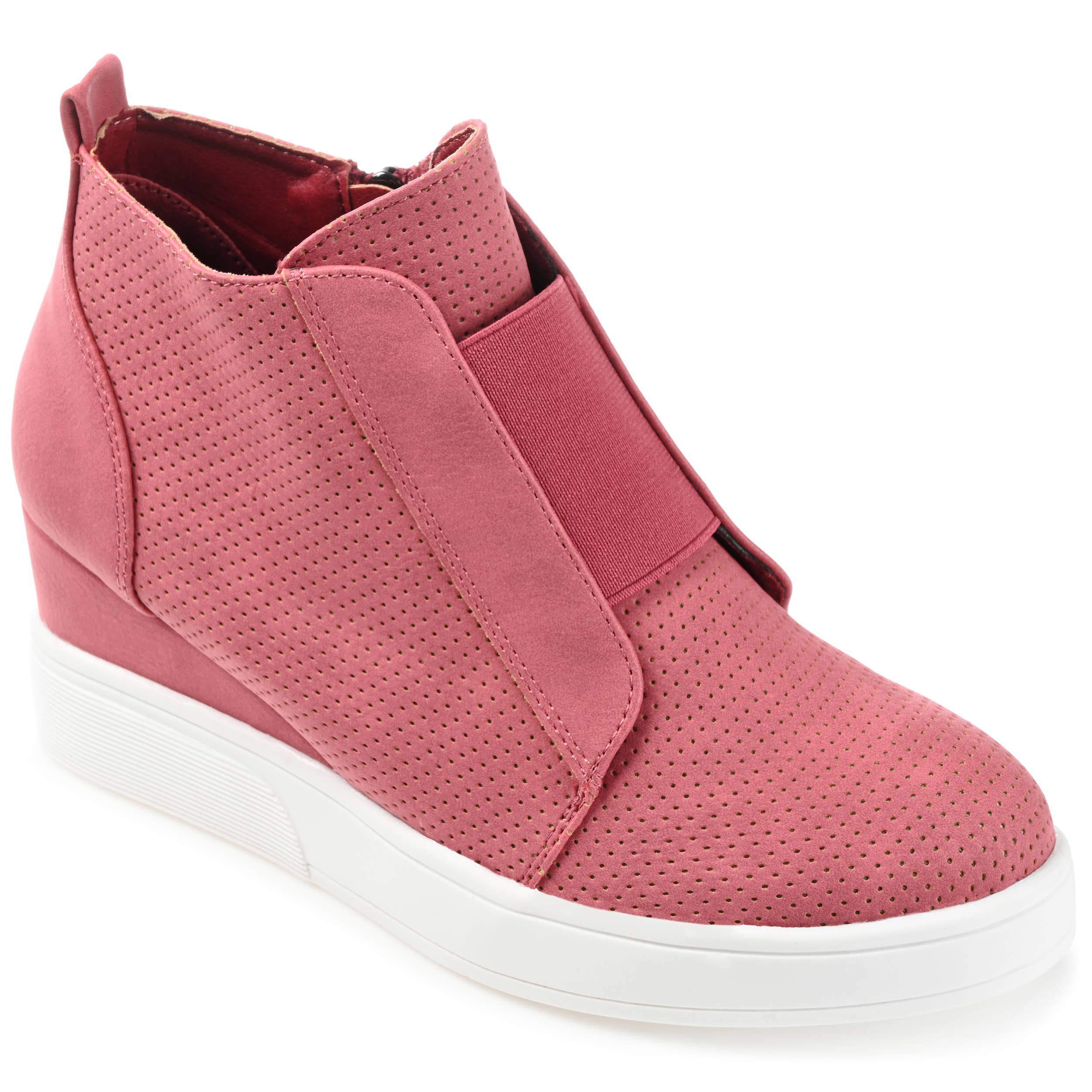 Journee - Wholesale Slip On Sneakers - Women's - Clara Wedge Sneakers In Faux Leather4