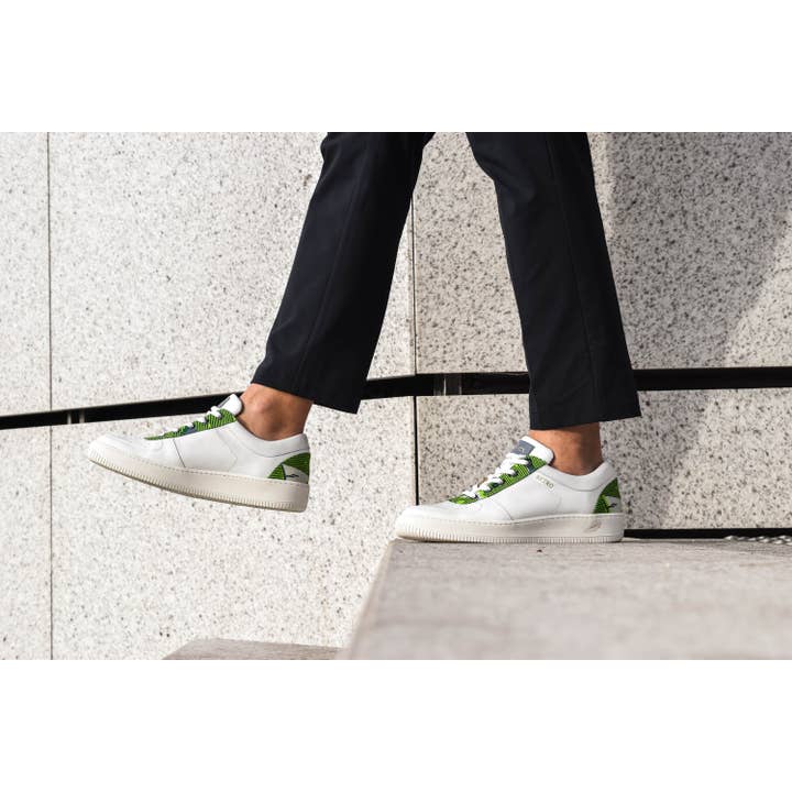 Hvid & Grøn Æble „Læder“ Sneaker - Wibes Ethics for engroshandel hos Wibes