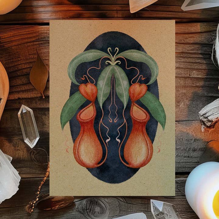 Carte Pitcher Plant pour la vente par Black Moss Studio