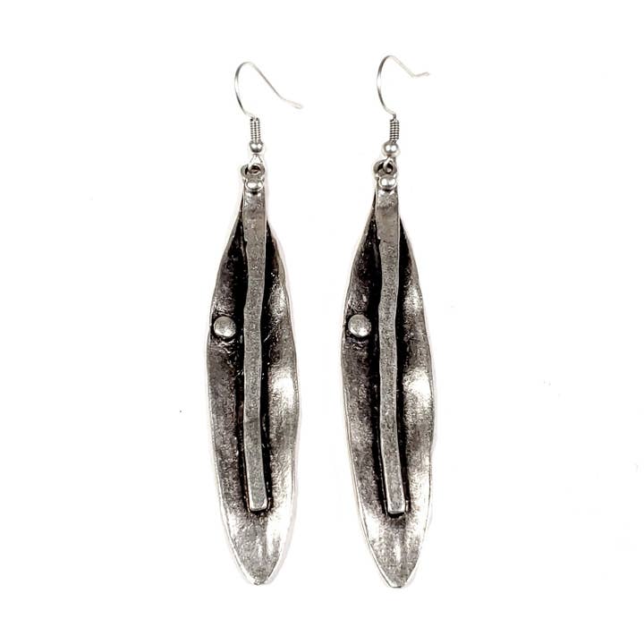 Référence 044-4044 - Boucles d'oreilles en étain pour la vente par The Ancient Bazaar Jewelry & Accessories