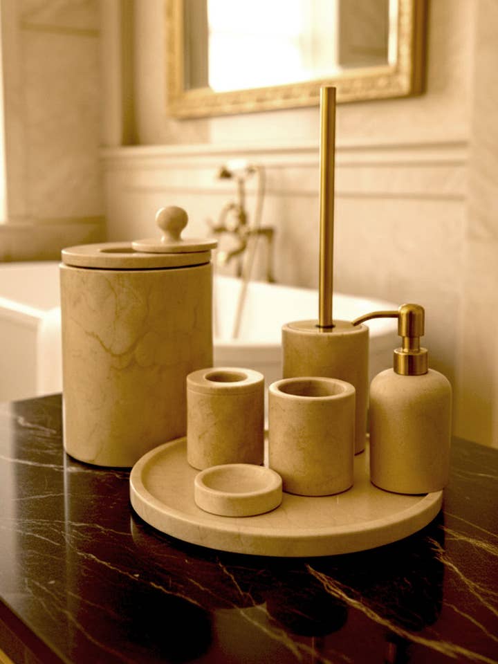 Toros Beige Marmorbadrumset för wholesale av Creative Home