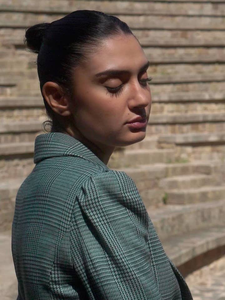 Vichy grön rutig kavaj för wholesale av IO DREAMS