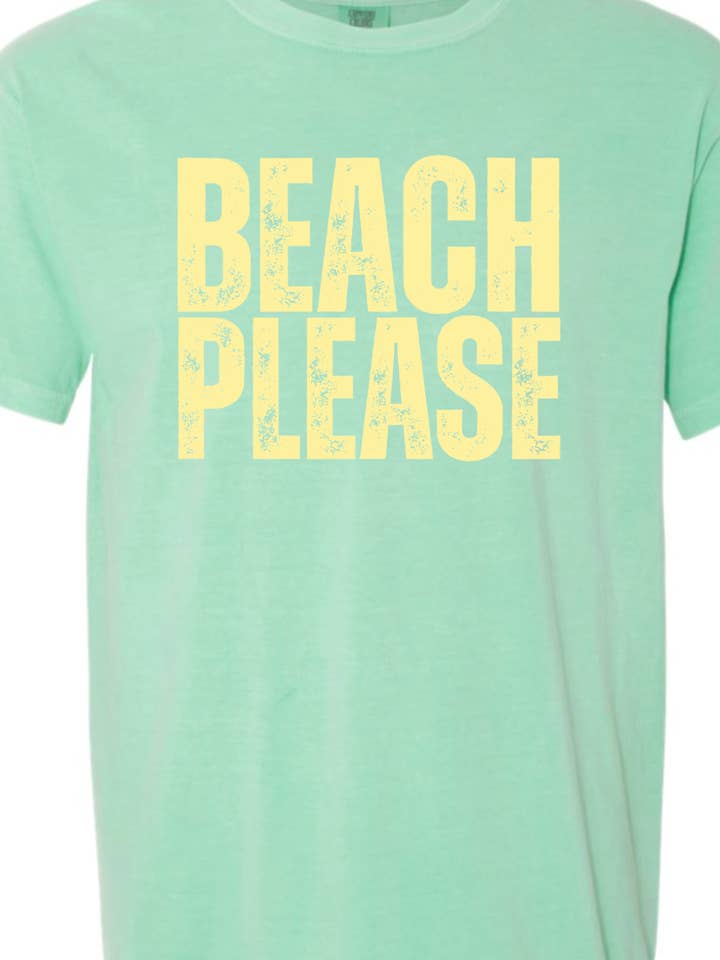Kiki's Boutique - Wholesale Screen Printed T-Shirt - Women's - Beach Please Comfort Color Tee 4