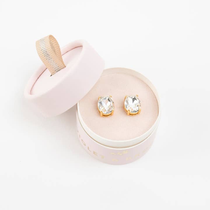 Violet & Brooks - Vente Clous d'oreille - Boucles d'oreilles à tige en cristal étincelant Mia11