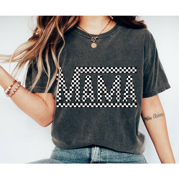 Mama Checkered for wholesale by MidWest Tees