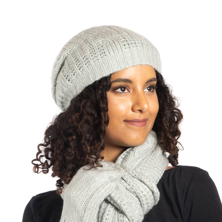 Simple Cable Knit Hat - SALE for wholesale by Suzie Blue Canada