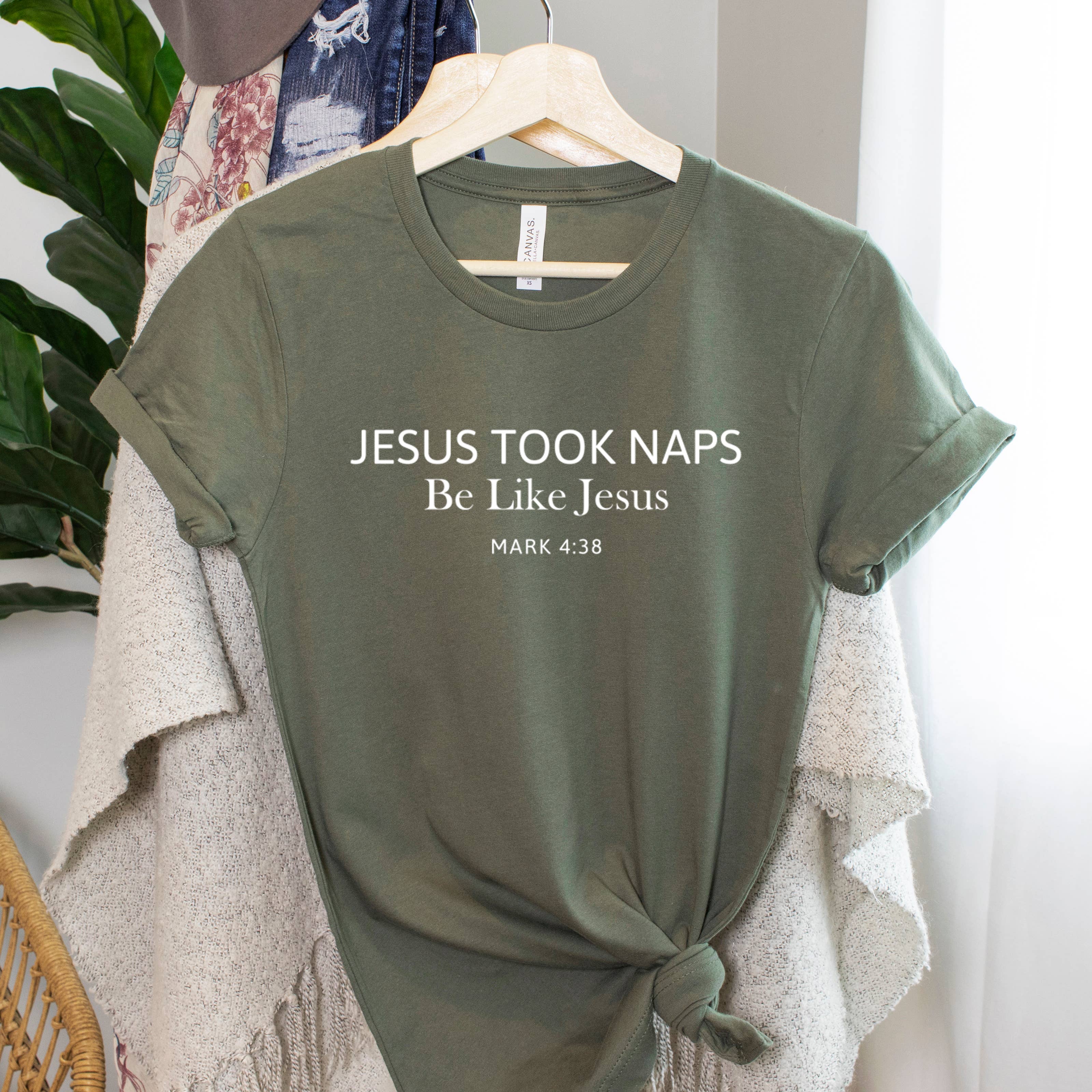 Down Home Tees - Wholesale Screen Printed T-Shirt - Women's - Jesus Took Naps, Be Like Jesus Christian Graphic Tee0