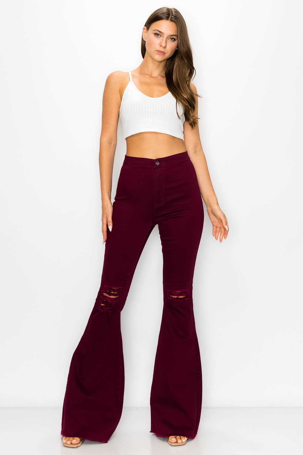 colorful bell bottom jeans