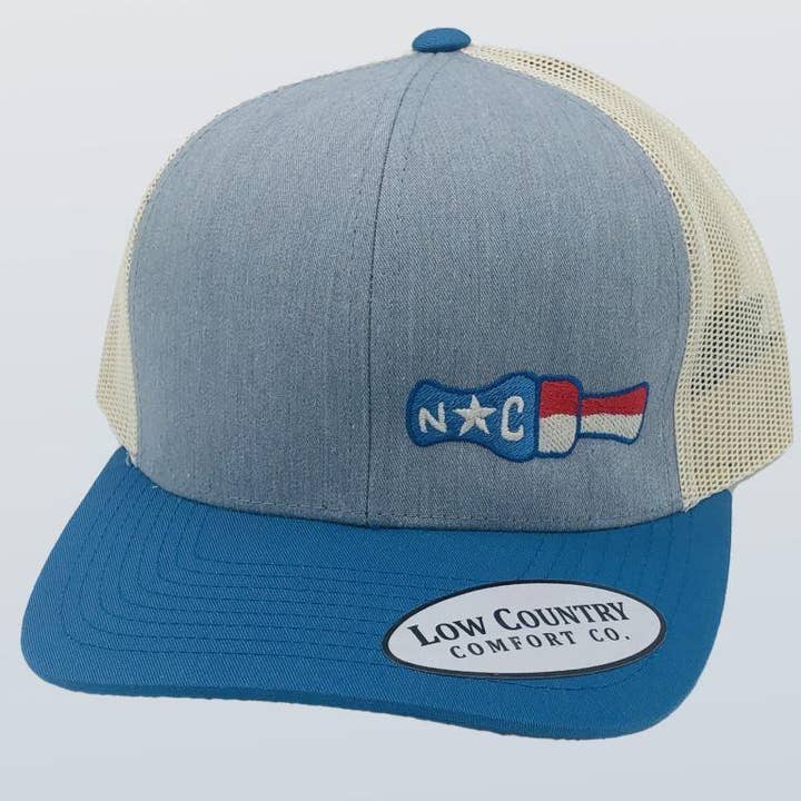North Carolina Duck Call Heather/Ocean/Beige Hat for wholesale by Riverbed Threads