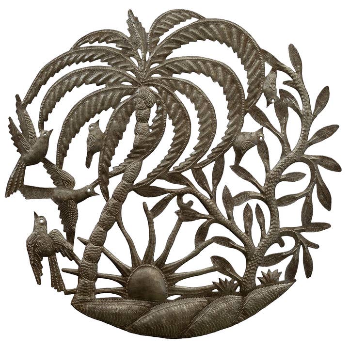 Palm w/ Rising Sun for wholesale by Le Primitif Galleries