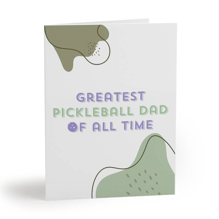 Greatest Pickleball Dad of All Time Greeting Card for wholesale by Pickle & Paper