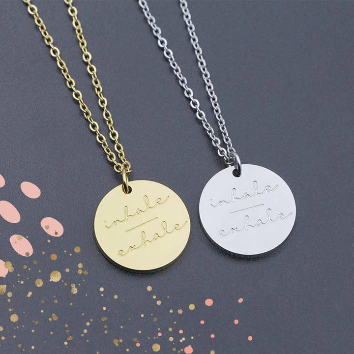 Embellished Whimzy - Wholesale Pendant/Charm Necklace - Gold Disc Necklace6