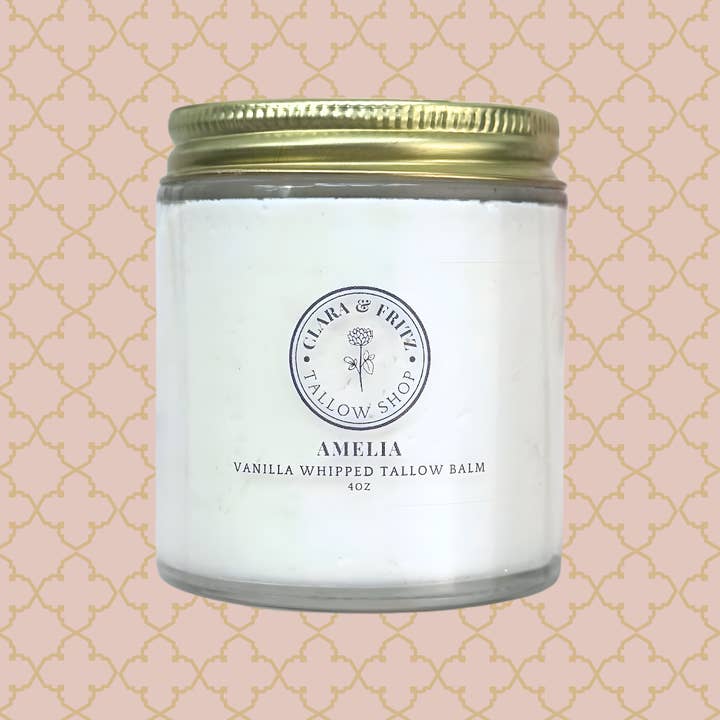 Scented Whipped Tallow Balm 4 oz for wholesale by Clara & Fritz
