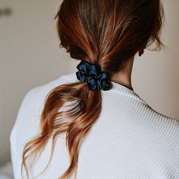 Pure silk scrunchie for wholesale by Hydra Studio