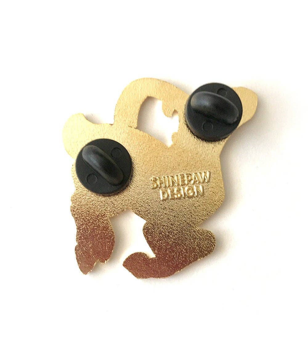 ShinePaw Design - Vente Épinglettes/boutons - Broche en émail à paillettes violettes cosmiques4