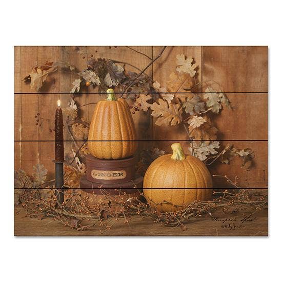 Penny Lane Fine Art - Wholesale Art Print - Pumpkin Spice - Wood Pallet Wall Art -BJ443PAL0