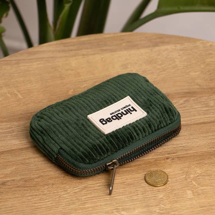 Hindbag - Wholesale Coin Purse - Women's - Lili Velours Sapin Wallet0