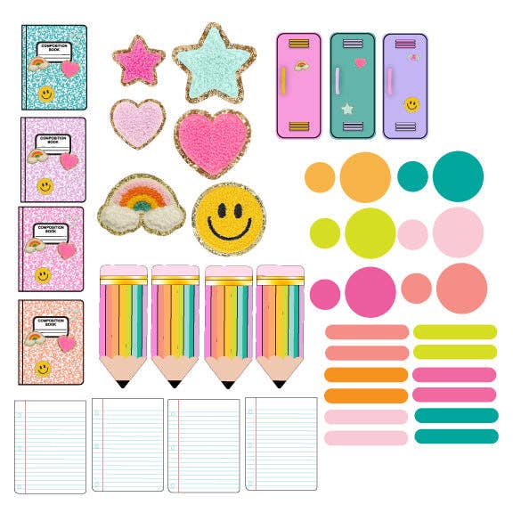 Kailo Chic - Wholesale Wall Decor - Kids & Baby - School Themed Giant Confetti - Patches, lockers, rainbow pencils and more2