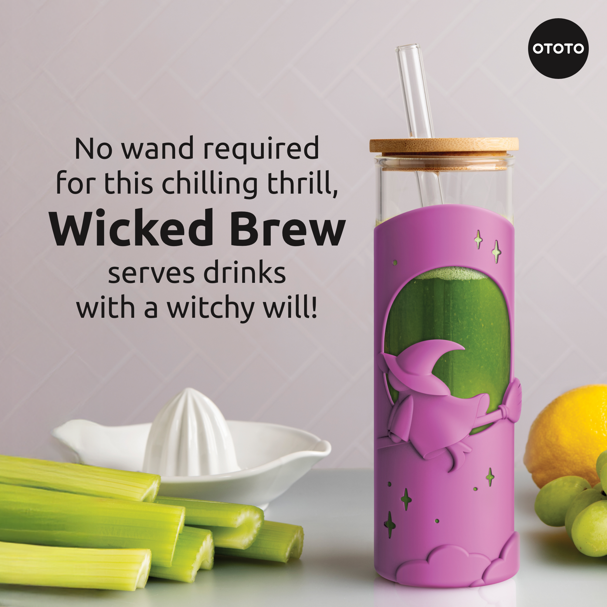 OTOTO - Wholesale Insulated Mug/Tumbler - Wicked Brew Glass Tumbler Cup - Halloween Gifts1
