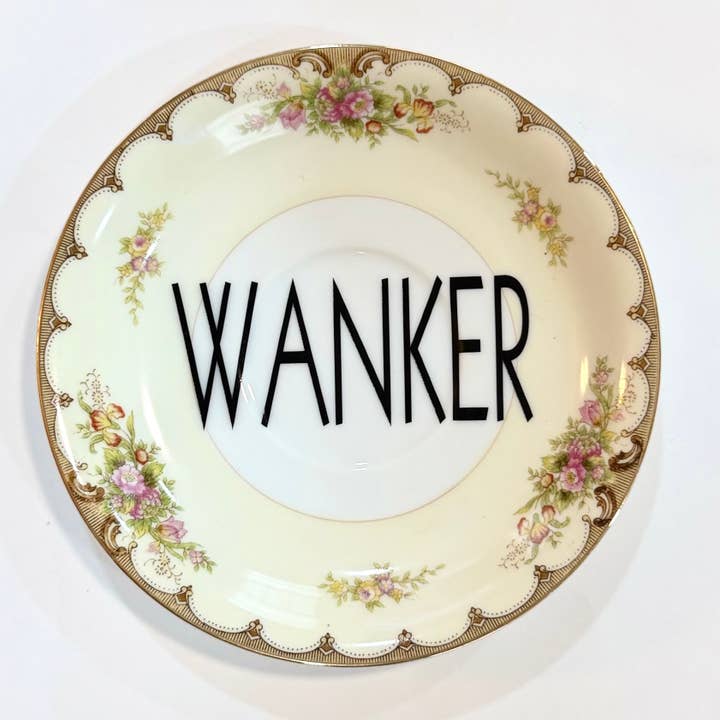 Vintage bandeplader - "Wanker" for engroshandel hos Un Peche Mignon