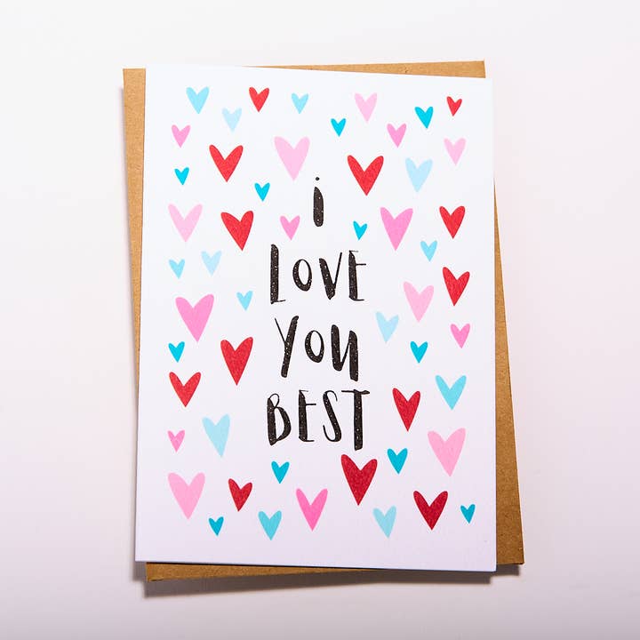I Love You Best Card for wholesale by DoodleGirl Designs