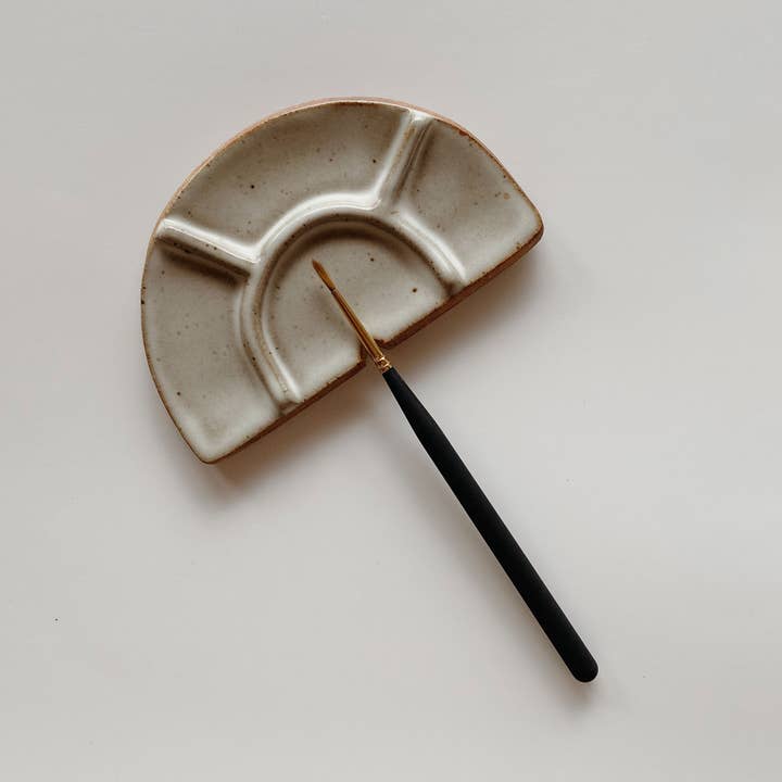 Sun to Sea - Wholesale Palette/Mixing Tray - Mini Arch Ceramic Watercolor Palette: Handmade Stoneware, 4 1