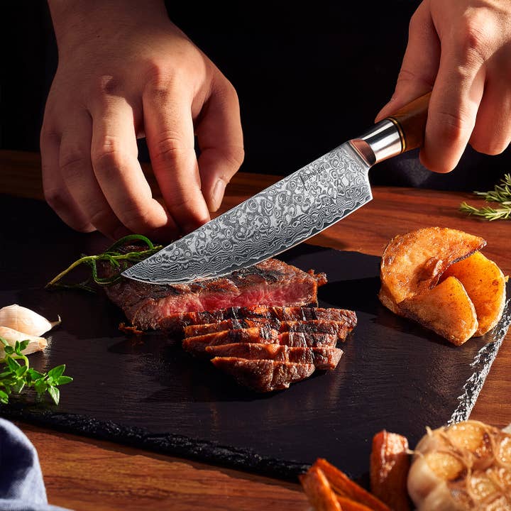 Senken Knives - Wholesale Knife Set - "Dynasty" 16-Piece Japanese Damascus Steel Knife Block Set12