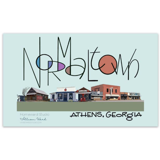 Normaltown klistermärke | Aten, GA klistermärke för wholesale av Homeward Studio